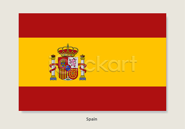 사람없음 AI(파일형식) 일러스트 국기 나라 세계 스페인 스페인국기