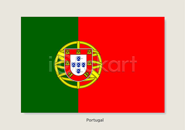 사람없음 AI(파일형식) 일러스트 국기 나라 세계 포르투갈 포르투갈국기