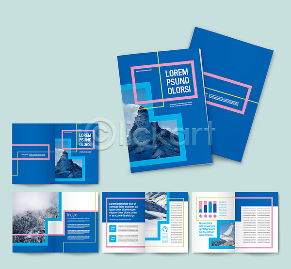 사람없음 INDD 인디자인 템플릿 겨울 눈(날씨) 리플렛 설산 알프스 알프스산 유럽 유럽여행(여행) 유럽풍경 파란색 팜플렛