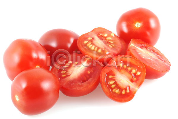 신선 사람없음 JPG 포토 해외이미지 건강 다이어트 방울토마토 빨간색 성분 식당 자르기 재료 점심식사 채소 토마토 흰색