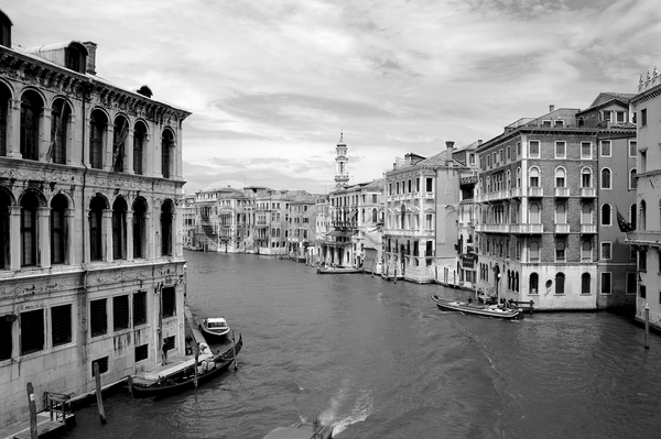 사람없음 JPG 포토 해외이미지 흑백 강 건물 베네치아 유럽건축 이탈리아 풍경(경치)