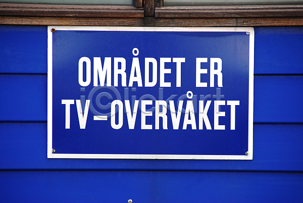 사람없음 JPG 포토 해외이미지 경고 금속 노르웨이 벽 보안 사인 안전 정보 제어 카메라 캠코더 텔레비전 파란색