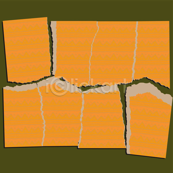 화려 EPS 일러스트 해외이미지 그래픽 눈물 디자인 모양 백그라운드 벽지 부분 오렌지 장식 종이 줄무늬 찢어짐 추상 판지 패턴 퍼즐