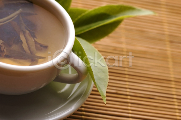 티타임 사람없음 JPG 근접촬영 포토 해외이미지 녹차 녹차잎 잎 차(음료) 찻잔 컵받침