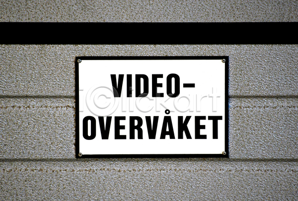사람없음 JPG 포토 해외이미지 경고 금속 노르웨이 동영상 벽 보안 사인 안전 정보 철 카메라 캠코더