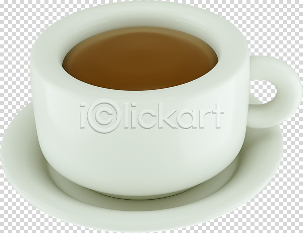 사람없음 3D PNG 디지털합성 편집이미지 3D소스 누끼 커피 커피잔 컵받침 편집 편집소스