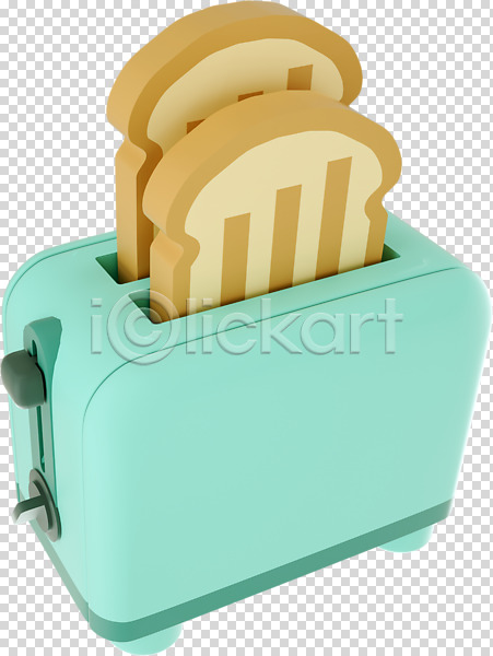 사람없음 3D PNG 디지털합성 편집이미지 3D소스 누끼 소형가전 소형가전제품 식빵 토스트 토스트기 편집 편집소스