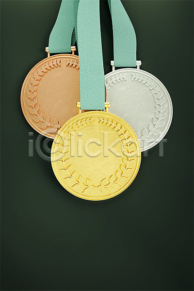 사람없음 3D PSD 디지털합성 입체 편집이미지 2위 3D소스 3위 검은배경 금메달 동메달 메달 세개 오브젝트 우승 월계수 은메달 편집소스