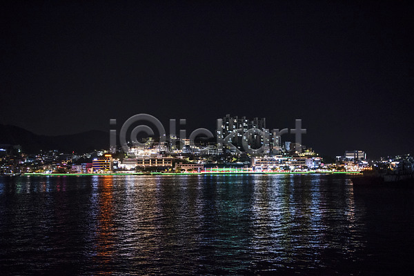 사람없음 JPG 포토 바다 밤바다 빛 야간 야경 야외 여수 풍경(경치) 한국