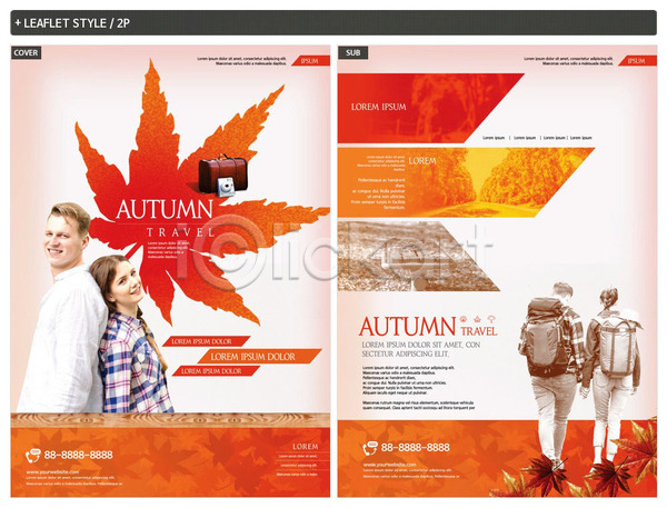 20대 남자 서양인 성인 성인만 여러명 여자 외국인 INDD ZIP 인디자인 전단템플릿 템플릿 가을(계절) 낙엽 단풍 리플렛 빨간색 전단 커플 포스터