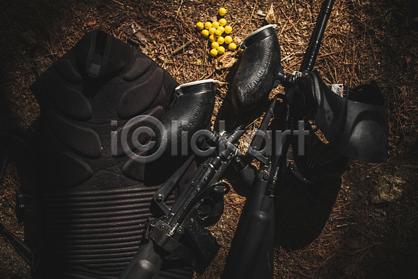 사람없음 JPG 포토 가스총 레저 레포츠 방탄복 서바이벌 서바이벌게임 숲 안전장비 액티비티 야외 여름(계절) 인제군 주간 총 총알 헬멧