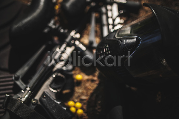 사람없음 JPG 포토 가스총 레저 레포츠 서바이벌 서바이벌게임 숲 안전장비 액티비티 야외 여름(계절) 인제군 주간 총 총알 헬멧
