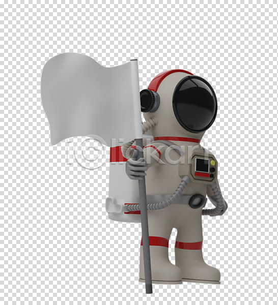 사람 한명 3D PNG 디지털합성 편집이미지 3D소스 깃발 누끼 들기 우주복 우주비행사 전신 편집 편집소스