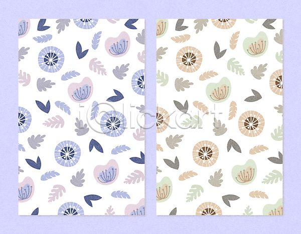 사람없음 AI(파일형식) 일러스트 꽃 멤피스디자인 베이지색 보라색 보테니컬아트 잎 패턴 패턴백그라운드