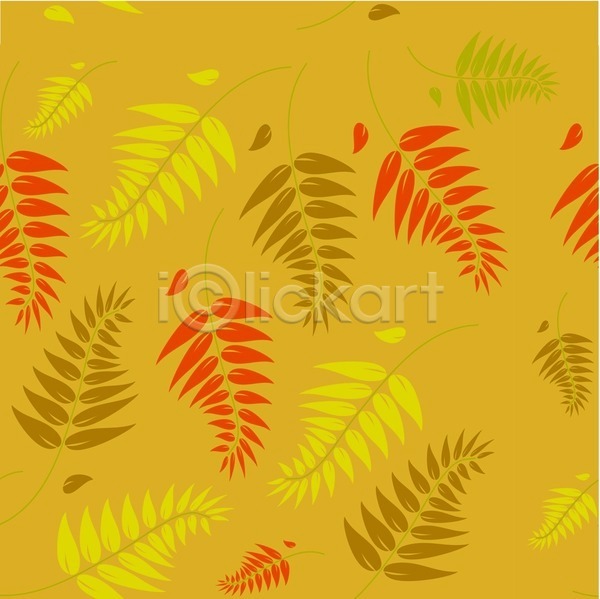 사람없음 EPS 일러스트 해외이미지 가을(계절) 연두색 잎 패턴 패턴백그라운드