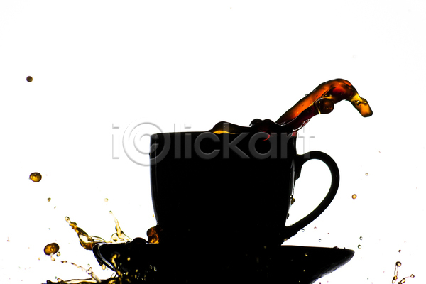 떨어짐 역동적 사람없음 JPG 실루엣 포토 해외이미지 백그라운드 스플래쉬 에너지 음료 차(음료) 찻잔 추상 커피 커피잔 컨셉 컵 컵받침
