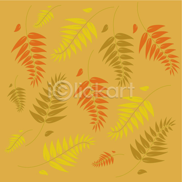 사람없음 EPS 일러스트 해외이미지 가을(계절) 갈색 잎 패턴 패턴백그라운드