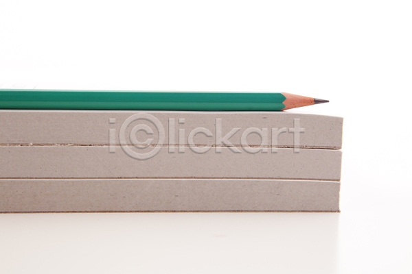 사람없음 JPG 포토 해외이미지 공책 교육 비즈니스 사무실 연필 오브젝트 종이 초록색 패드 학교 흰색