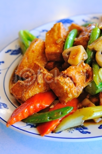 동양인 사람없음 JPG 포토 해외이미지 건강 다이어트 두부 맛 맛있는 먹기 메뉴 식당 식사 요리 음식 재료 접시 중국 채소 채식주의자 컨셉 컬러풀 콩 혼합