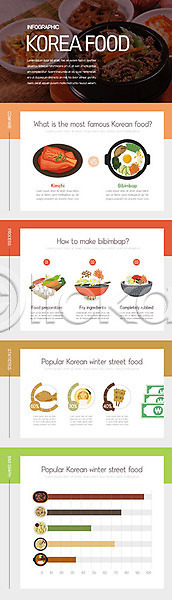 사람없음 AI(파일형식) 일러스트 그래프 김치 돈 비빔밥 음식 인포그래픽 정보 컬러풀 한국전통 한식