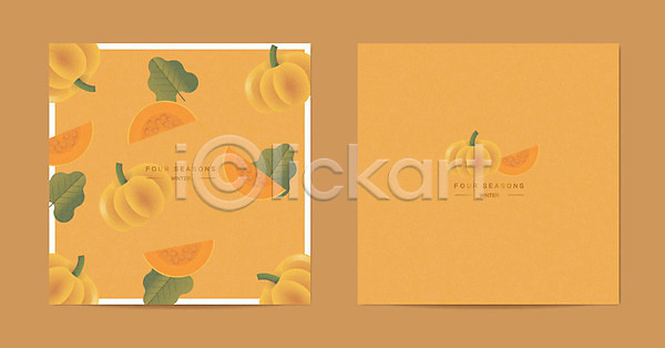 사람없음 AI(파일형식) 일러스트 갈색 겨울 겨울배경 계절 늙은호박 목업 사계절 잎 카드(감사) 패턴 패턴백그라운드 프레임