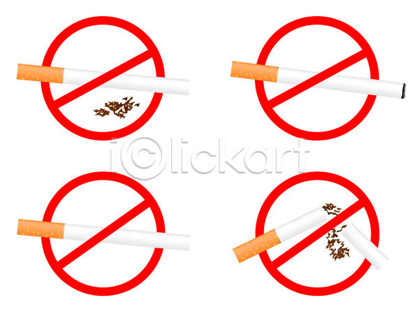 사람없음 EPS 일러스트 해외이미지 금연 금지 담배 담배꽁초 담뱃잎 손상 자르기 흡연 흡연금지