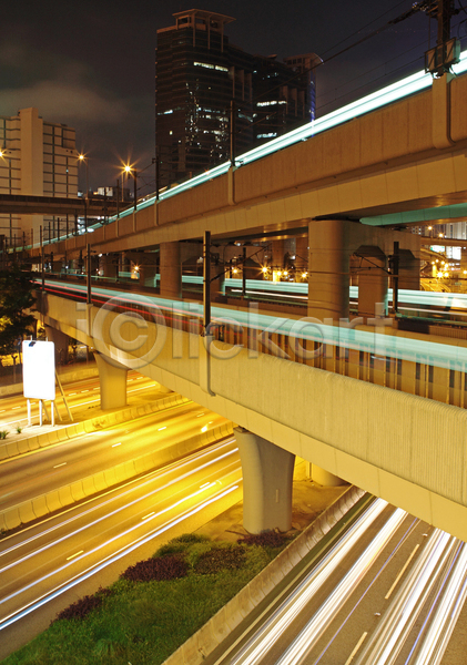 사람없음 JPG 장노출 포토 해외이미지 건물 고층빌딩 도로 도시 도시풍경 야간 야경 야외 홍콩
