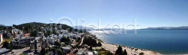 추위 사람없음 JPG 포토 해외이미지 공원 남쪽 물 산 아르헨티나 암초 여행 자연 전국 초록색 파노라마 하늘 해외포토 호수