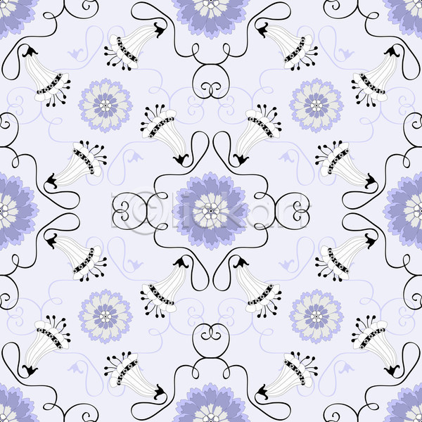 화려 사람없음 EPS 일러스트 해외이미지 꽃 꽃무늬 디자인 백그라운드 보라색 패턴 패턴백그라운드