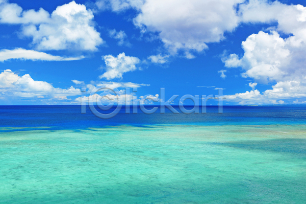 사람없음 JPG 포토 해외이미지 구름(자연) 맑음 바다 수평선 야외 여름(계절) 여름풍경 오키나와 주간 휴양지