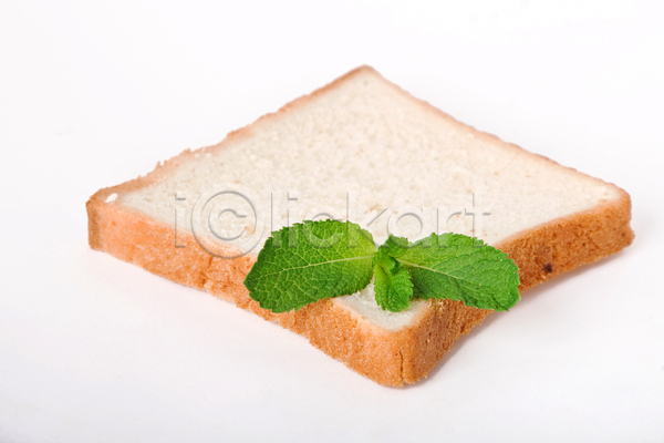 사람없음 JPG 포토 해외이미지 민트 식빵 실내 흰배경