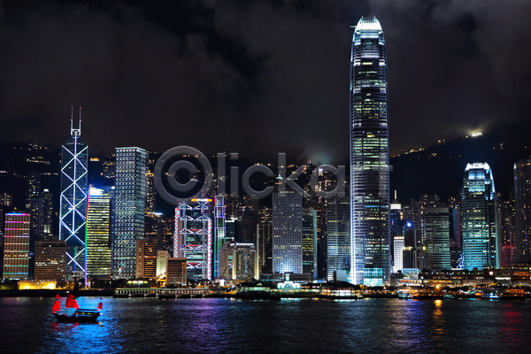 사람없음 JPG 포토 해외이미지 고층빌딩 도시 도시풍경 빛 야간 야경 야외 홍콩