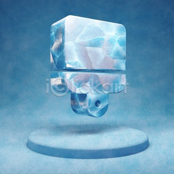 사람없음 3D JPG 입체 포토 해외이미지 붓 얼음 오브젝트 파란색