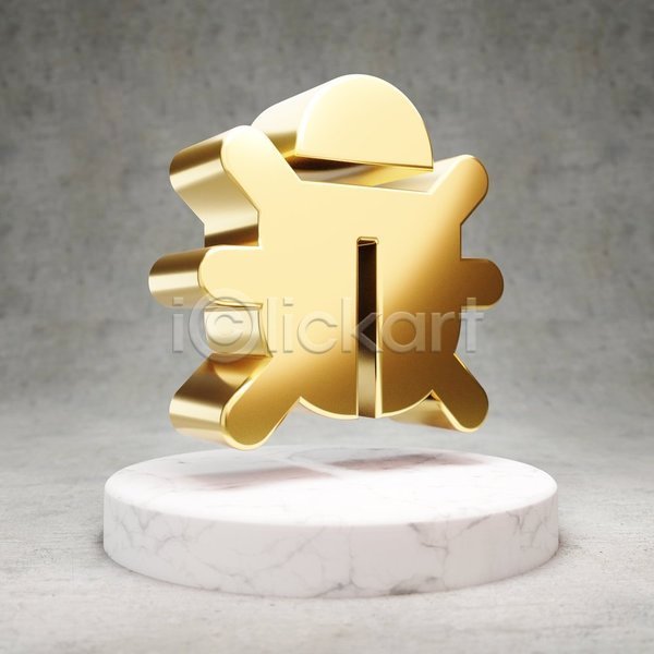 사람없음 3D JPG 포토 해외이미지 광택 금색 디지털 벌레 심볼 황금