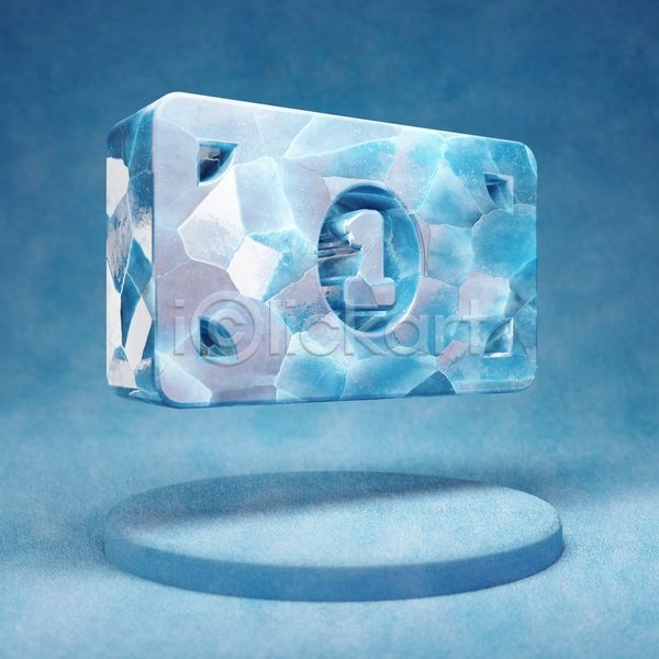 사람없음 3D JPG 입체 포토 해외이미지 얼음 오브젝트 지폐 파란색