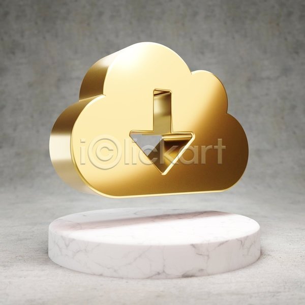 사람없음 3D JPG 포토 해외이미지 광택 금색 다운로드 디지털 서비스 심볼 클라우드서비스 황금