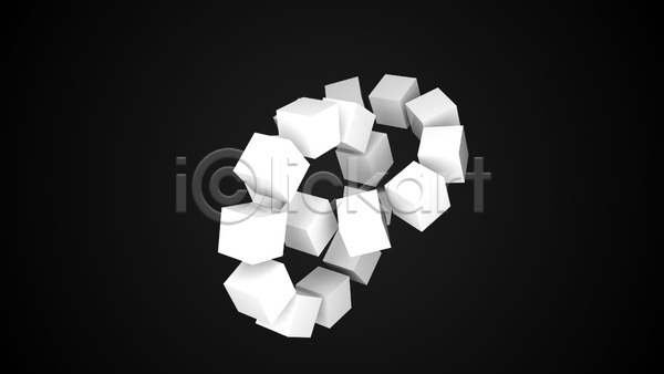 사람없음 3D JPG 포토 해외이미지 흑백 검은색 그래픽 기하학 백그라운드 지오메트릭 추상 큐브 흰색
