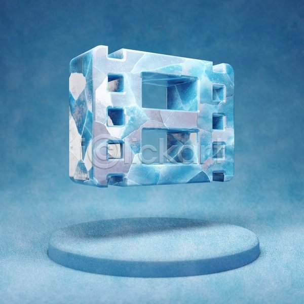 사람없음 3D JPG 입체 포토 해외이미지 얼음 오브젝트 파란색 필름
