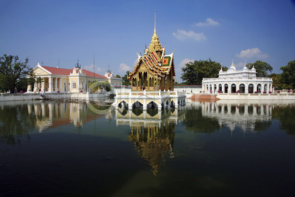 사람없음 JPG 포토 해외이미지 건축양식 궁전 반사 아시아 여름(계절) 여행 연못 태국 호수