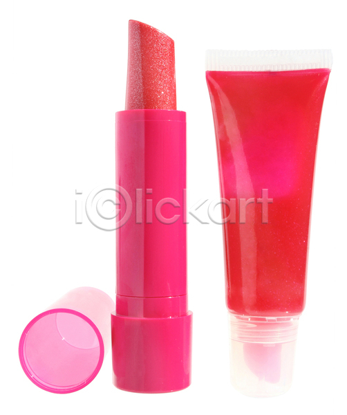사람없음 JPG 포토 해외이미지 립스틱 분홍색 빨간색 튜브 화장품