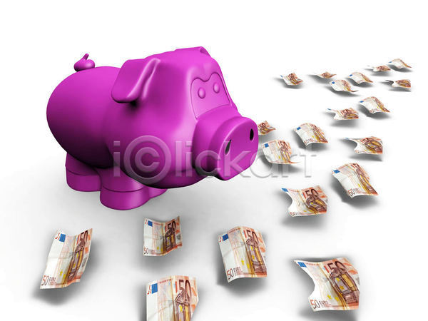 사람없음 3D JPG 포토 해외이미지 경제 금융 돼지저금통 실내 지폐