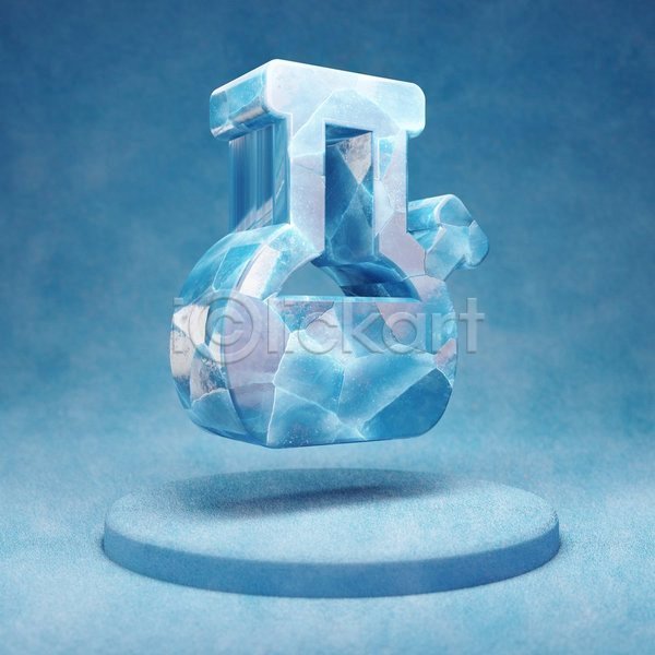 사람없음 3D JPG 입체 포토 해외이미지 기호 모양 심볼 얼음 오브젝트 파란색