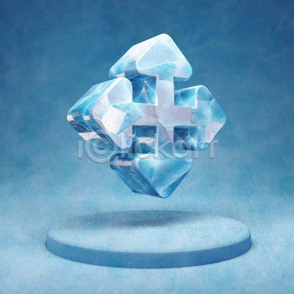 사람없음 3D JPG 입체 포토 해외이미지 얼음 오브젝트 파란색 화살표