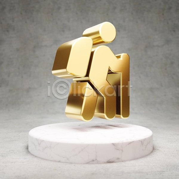 사람모양 사람없음 3D JPG 포토 해외이미지 광택 금색 디지털 심볼 하이킹 황금