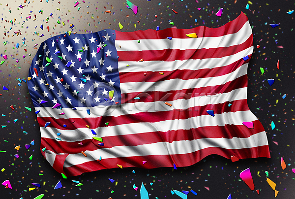 축하 사람없음 PSD 일러스트 국기 꽃가루 날리기 미국 성조기 올림픽 월드싸커 응원 축제