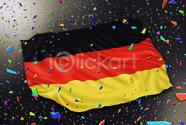 축하 사람없음 PSD 일러스트 국기 꽃가루 날리기 독일 독일국기 올림픽 월드싸커 응원 축제