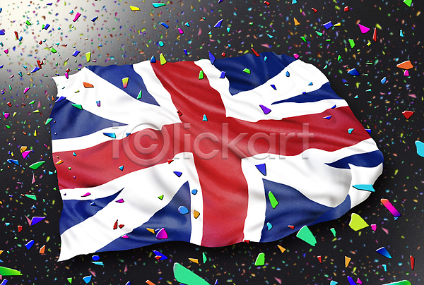 축하 사람없음 PSD 일러스트 국기 꽃가루 영국 올림픽 월드싸커 응원 축제