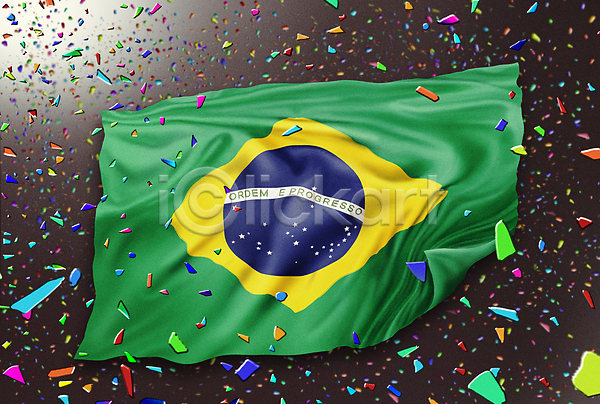 축하 사람없음 PSD 일러스트 국기 꽃가루 날리기 브라질 브라질국기 올림픽 월드싸커 응원 축제