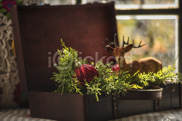 설레임 휴식 사람없음 JPG 포토 겨울 루돌프 사슴 식물 실내 오브젝트 잎 장식볼 크리스마스 크리스마스용품