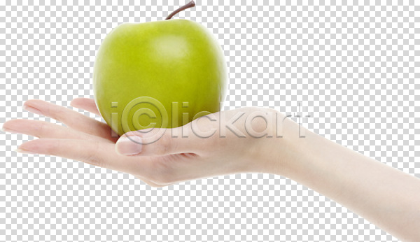 사람 신체부위 PNG 편집이미지 과일 누끼 들기 모션 사과(과일) 손 손짓 열매 청사과 초록색 편집소스 한손